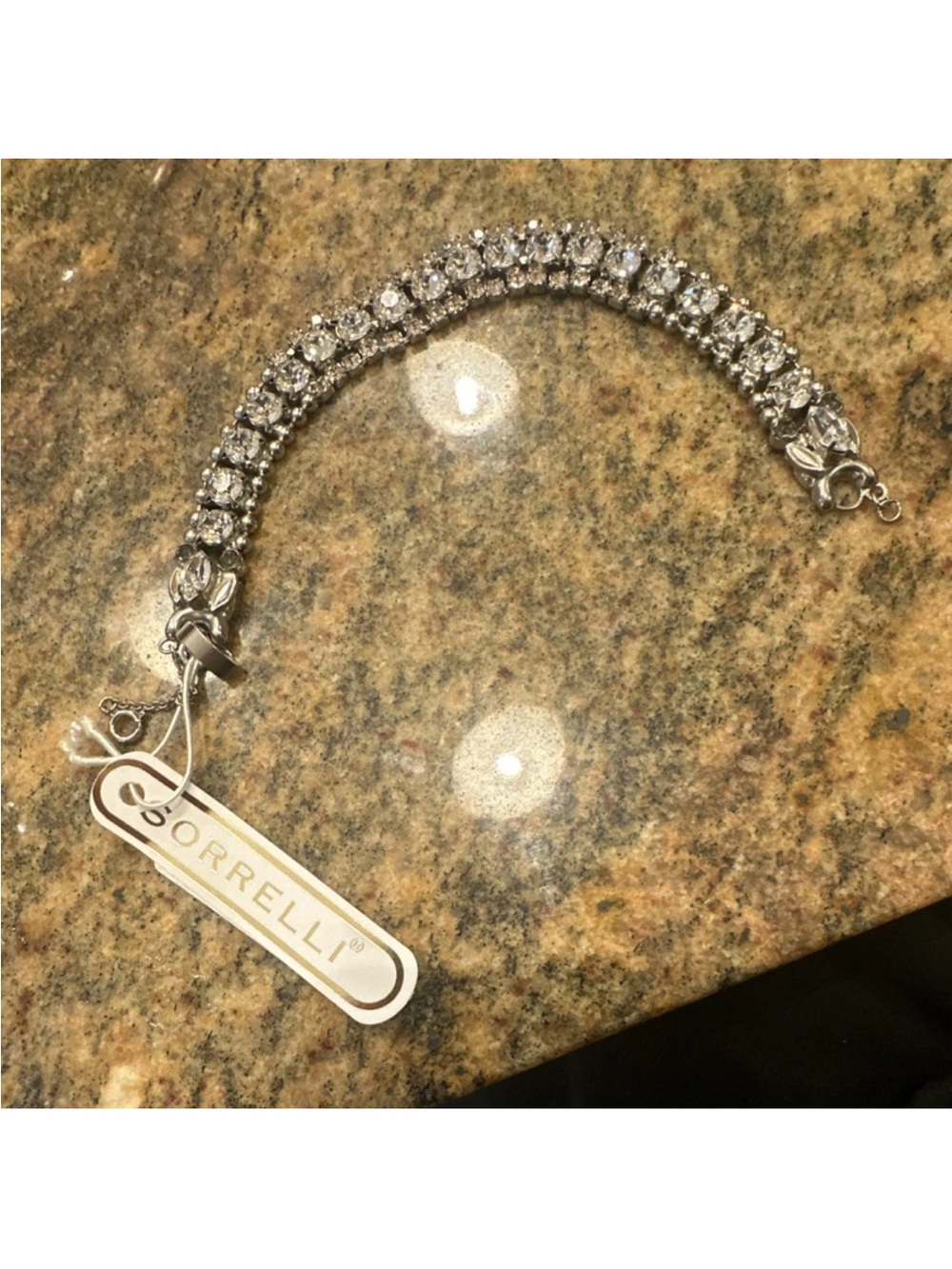 Sorrelli Silver Crystal Double-Row Tennis Bracelet